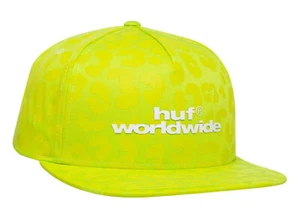 Huf Worldwide Skateboard Cap Snapback Dad Camp Hat Street Cat Hot Lime - Bild 1 von 2