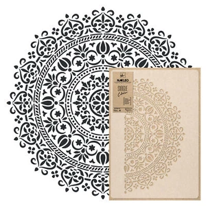 STENCIL riutilizzabile in PLASTICA / DIAMETRO 59, 89, 120 o 230cm / MANDALA #1 - Photo 1 sur 9