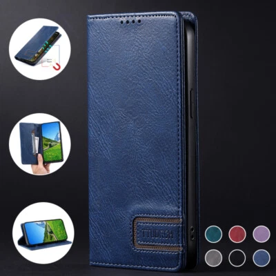 Genuine Leather Wallet Case Flip Cover for Google Pixel 8A/7A/6A/6/7/8/9 Pro - Image 1 of 4