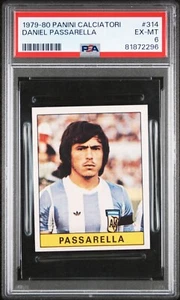 Stickers 1979 PANINI CALCIATORI 314 DANIEL PASSARELLA PSA 7 - Picture 1 of 2