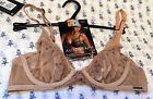 NEW! M&amp;S Autograph Marks &amp; Spencer nude non-padded fishnet detail plunge bra