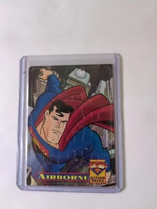 1996 Skybox DC Superman Action Packs Puzzle Card PZ4 Airborne - Picture 1 of 4