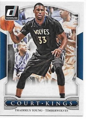 2014-15 Donruss Basketball Court Kings Thaddeus Young Timberwolves - Image 1 of 2