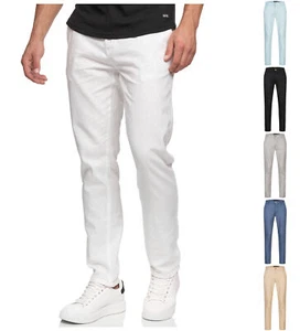 Indicode Hombre Pantalones de Lino Haverfield Pantalones de Tela Ligeros Pantalones de Verano Tela de Lino - Imagen 1 de 36