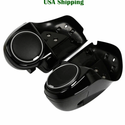 Lower Vented Leg Fairing 6.5" Speaker Box Pods Fit For Harley Touring Road King - Image 1 of 4