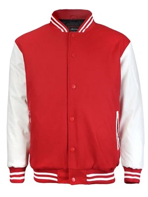 New Men's Premium Classic Snap Button Vintage Baseball Letterman Varsity Jacket - Image 1 of 2