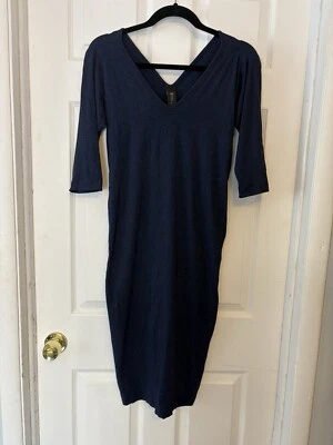 Zero + Maria Cornejo темно-синий Midi с ремешками платье средний размер - Изображение 1 из 4