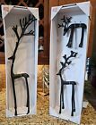 New Set Of 3 Aldi (Pottery Barn Dupe) Sculpted Reindeer Black 28"/18.75"&8" Tall