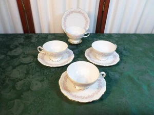 8 pezzi bellissime tazze e piattini vintage Mitterteich Bavaria Lady Beatrice floreali - Foto 1 di 11