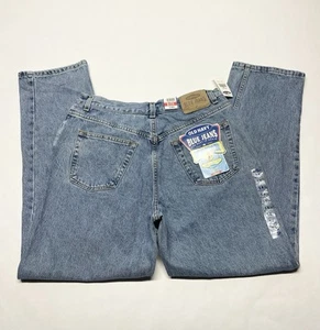 VTG Old Navy Number 7 Relaxed Loose High Rise Blue Jeans Sz 14 30x30 Y2K ‘01 NWT - Picture 1 of 21