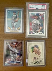 JACOB DeGROM Rookie Lot - 2014 TOPPS UPDATE RC PSA 10 + 1st BOWMAN CHROME - Picture 1 of 5