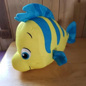 Disney The Little Mermaid Flounder Plush 15" Stuffed Animal Yellow Blue Fish - Picture 1 of 5