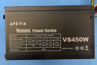 Apevia ATX-VS450W 450W ATX12V Power Supply - Image 1 of 3