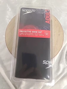 Speedo Swim Cap Silicone Black Adult Latex Free - Picture 1 of 3