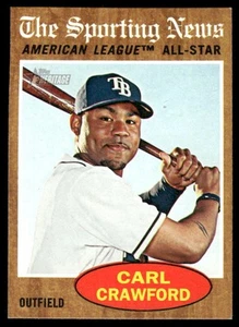 Topps Heritage #470 Carl Crawford 2011 impresión corta - Imagen 1 de 2