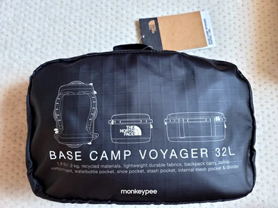 NUEVO CON ETIQUETAS THE NORTH FACE Base Camp Voyager Mochila de Lona para Laptop 32L NEGRA Foto 1 de 4