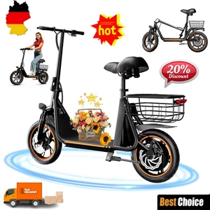 YAMALI X12 Scooter Eléctrico 500W 12 Pulgadas 36V 13AH Coummuter Scooter Eléctrico 20km/h C/Cesta - Imagen 1 de 21