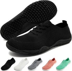 Barefoot Shoes Women Tennis Slip On Sneakers for Gym 8.5, All Black - Picture 1 of 8