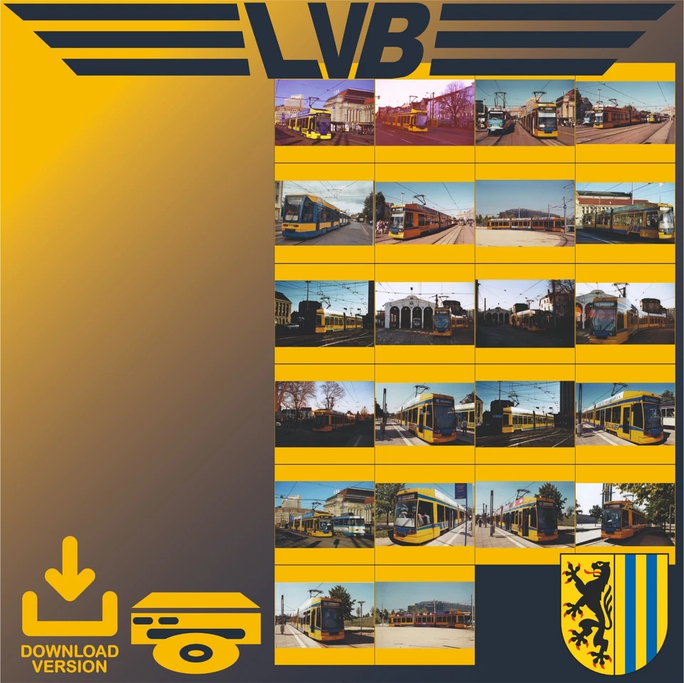 22 Fotos, LVB, NGT8, NB4, Linie 10-21+Sonderfahrt, 1990er (Digital/DV/CD) - Bild 1 von 1