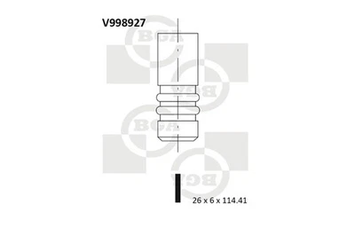 BGA V998927 Exhaust Valve for ALFA ROMEO,FIAT,LANCIA,OPEL,PEUGEOT,SAAB,VAUXHALL - Image 1 of 4
