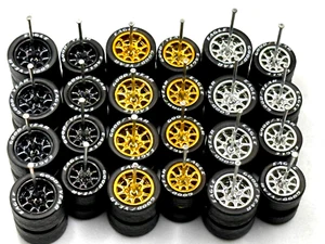 Hot Wheels 10 SPEICHEN GOOD YEAR Gummireifen 12 Sätze 3 FARBEN 10/12 MM (DONNER) - Bild 1 von 10