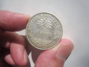 1918 BRITISH WEST AFRICA 2 SHILLINGS SILBER - Bild 1 von 2