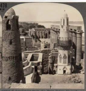 Deserted Temple of Luxor, Egypt. Stereoview Photo - Picture 1 of 2