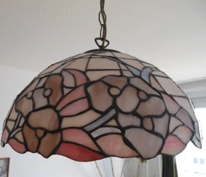 Tiffany Lampe Decke, Durchmesser ca. 40 cm, Unikat, kleine Macke an d Aufhängung - Bild 1 von 4