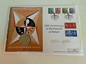 1951 2001 Festival of Britain Crown and stamp 50th Anniversary Set - Bild 1 von 1