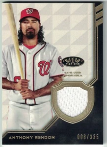 2018 Topps Tier One Anthony Rendon #T1R-ARE Tier One Relic /335 Nationals Patch - Picture 1 of 2