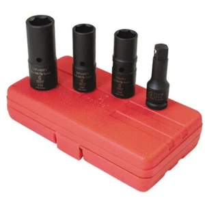 Sunex 4pc 1/2" SAE Flip Lug Nut 6pt Point Deep Thin Wall Impact Sockets Set 2724 - Picture 1 of 1