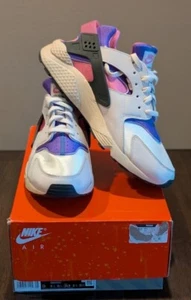 Nike Air Huarache Run PRM Playful rosa blu Joy Sail bianche taglia 13 uomo FB9697-001 - Foto 1 di 7