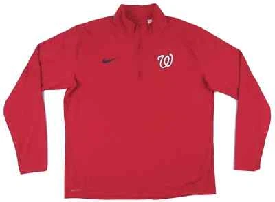 NWOT Washington Nationals MLB Baseball Nike Dri Fit 1/4 Zip Pullover Jacket L - Image 1 of 4