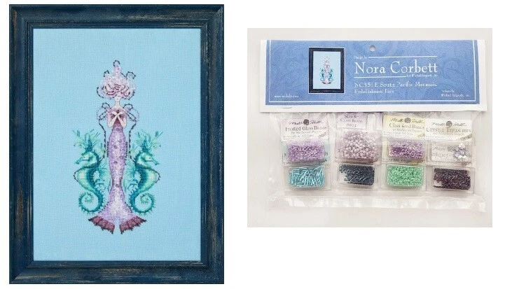 Nora Corbett Mirabilia Cross Stitch PATTERN EMBELLISH PK South Pacific Mer NC351