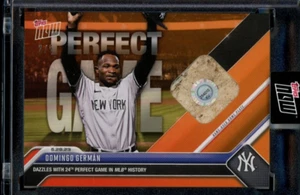 2023 Topps Now #506F Domingo German Perfect Game Orange Home Plate Relic #d /5 - Picture 1 of 2