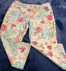 Coldwater Creek kurze Damenhose Größe 16 Blumenmuster Freizeit Taschen Cottagecore - Bild 1 von 19
