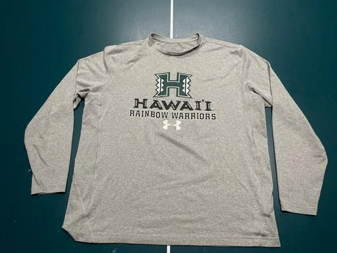 Hawaii Rainbow Warriors NCAA Under Armour Long Sleeve Shirt Size Large Cover