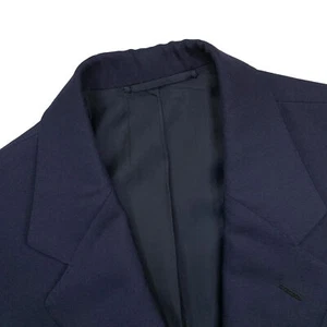 Mens 38 R SULKA 100 % Worsted Cashmere 3/2 Roll Solid Navy Blazer Made Italy - Picture 1 of 12