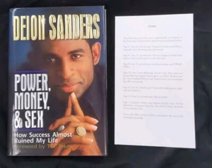 *ERROR SHEET* Deion Sanders Power Money & Sex Hardback Book RARE - Bild 1 von 8