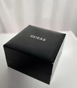 Guess Watch Presentation Storage Box Empty Black Faux Snakeskin - Picture 1 of 9