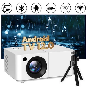 4K Smart Android Projector FHD Portable WiFi Home Theater Beamer Bluetooth Movie - Picture 1 of 11