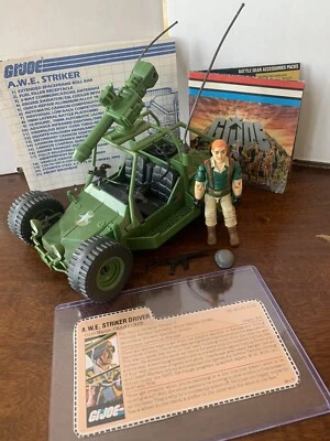 1985 GI Joe Awe Striker Crankcase Complete Blueprints Red Back File Card Minty - Image 1 of 4