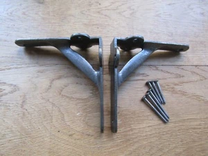 Par de soportes de estante de hierro rústico vintage industrial ironbridge andamio 5" - Imagen 1 de 3