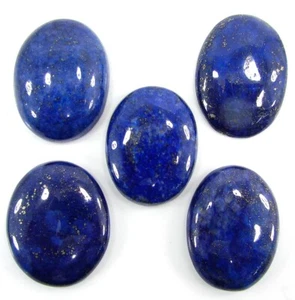 220.95 CT Natürlich Lapislazuli Lose Edelstein 28-31 MM Cabochon 5 Stück - 1055 - Picture 1 of 2