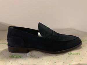 Boemos E8 4700 Men's Slip On Penny Loafers Moccasins Suede Shoes Navy - Picture 1 of 10