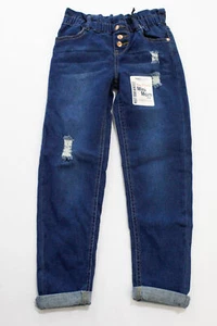 Wallflower Girl's The Flora Mini Mom Fit Relaxed Jean LV5 Blue Small (7/8) NWT - Picture 1 of 4