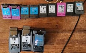 12 Empty HP Canon and G & G Ink Cartridges for Refill and Resale AS - IS 0157 - Picture 1 of 4