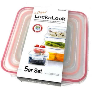 LocknLock Frischhaltedosenset Vorratsdosen Küchenboxen mit Deckel 5er Set - Bild 1 von 4