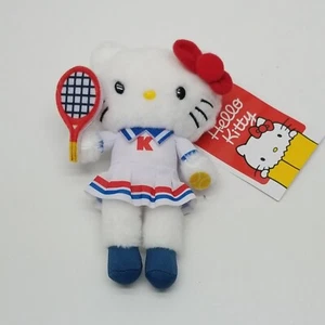 Hello Kitty 50 Aniversario Exposición Tenis Mascota Soporte Muñeca de Peluche 6.5 pulgadas - Imagen 1 de 8