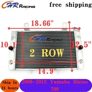 40mm 2 ROW Aluminum Radiator FOR 2008-2013 Yamaha Rhino 700 2009 2010 2011 2012 - Picture 1 of 7